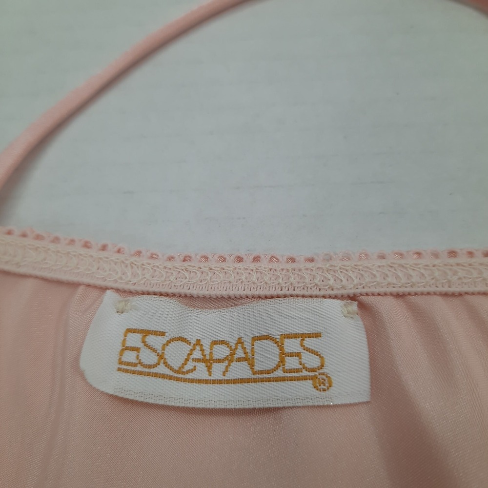 Vtg Cami Top Womens Medium Pink Satin Lace Camisole Coquette Ballet Core 90s 80s - Picture 7 of 12